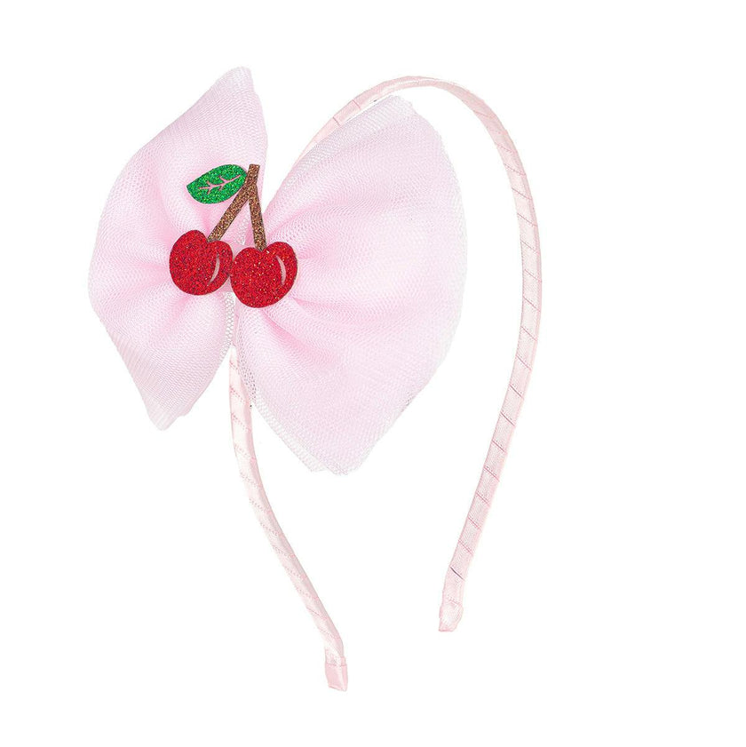 Cherry Tulle Bow Headband
