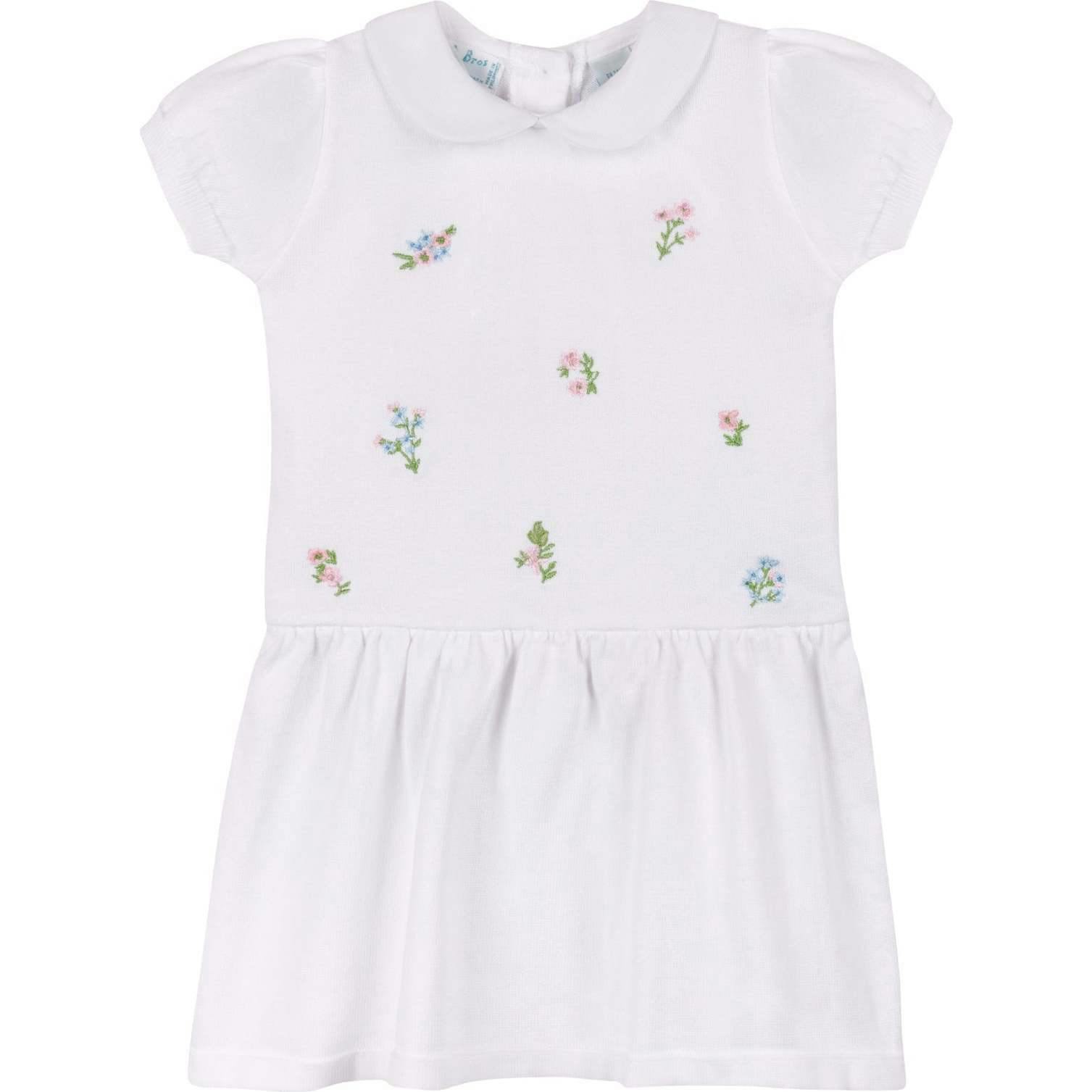 Girls Embroidered Garden Knit Dress