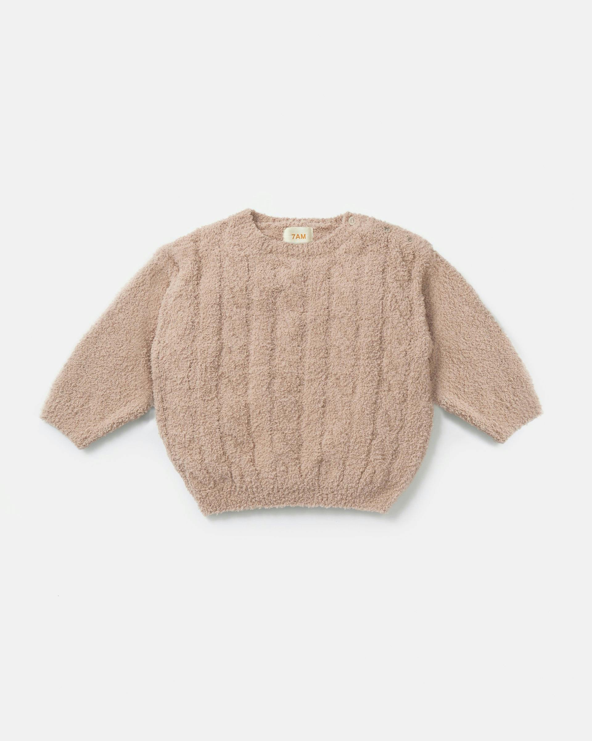 Boxy Cable Sweater - Fuzzy