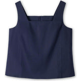 Linen Square Neck Tank, Blue