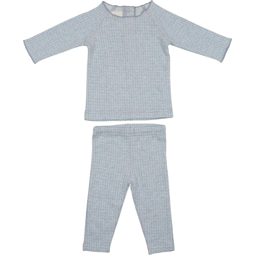 Wave Stripe 2-Piece Top & Pant Set