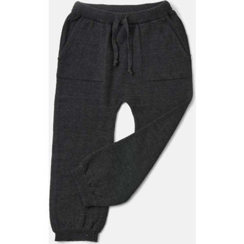 Chunky Ribbed Knit Elastic Waistband Drawstring Relaxed Fit Joggers