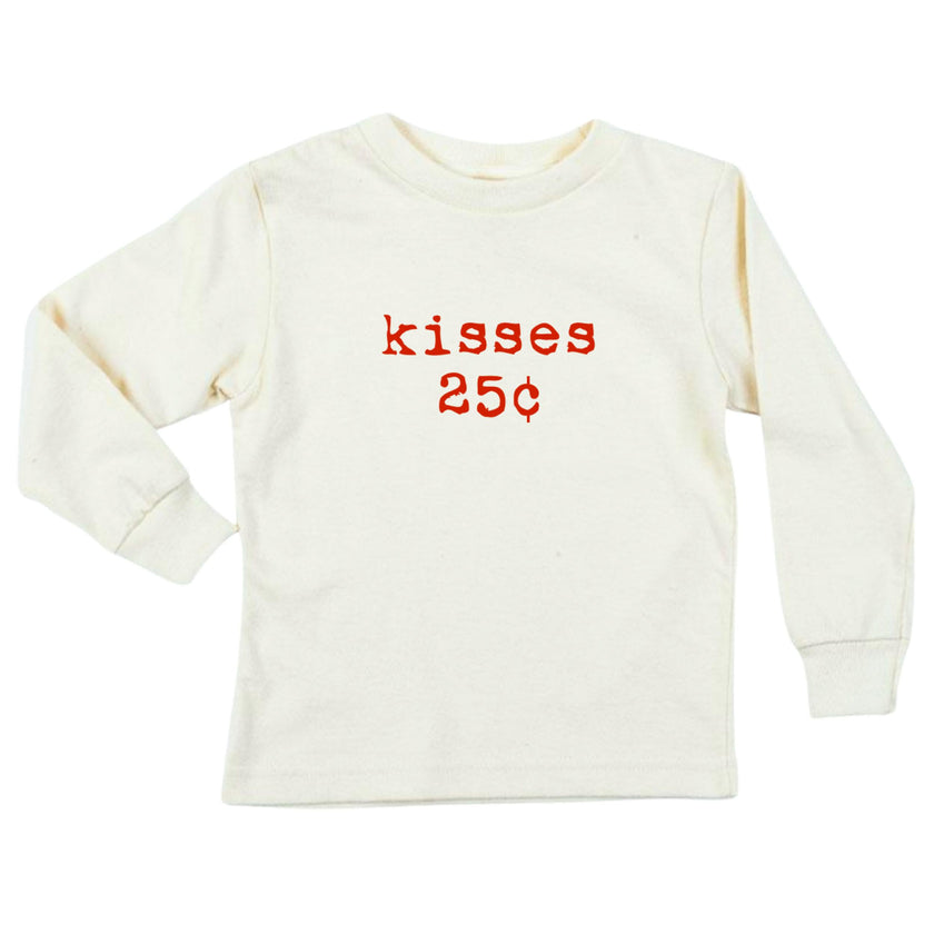 Kisses 25c Organic Kids T-Shirt Long Sleeve