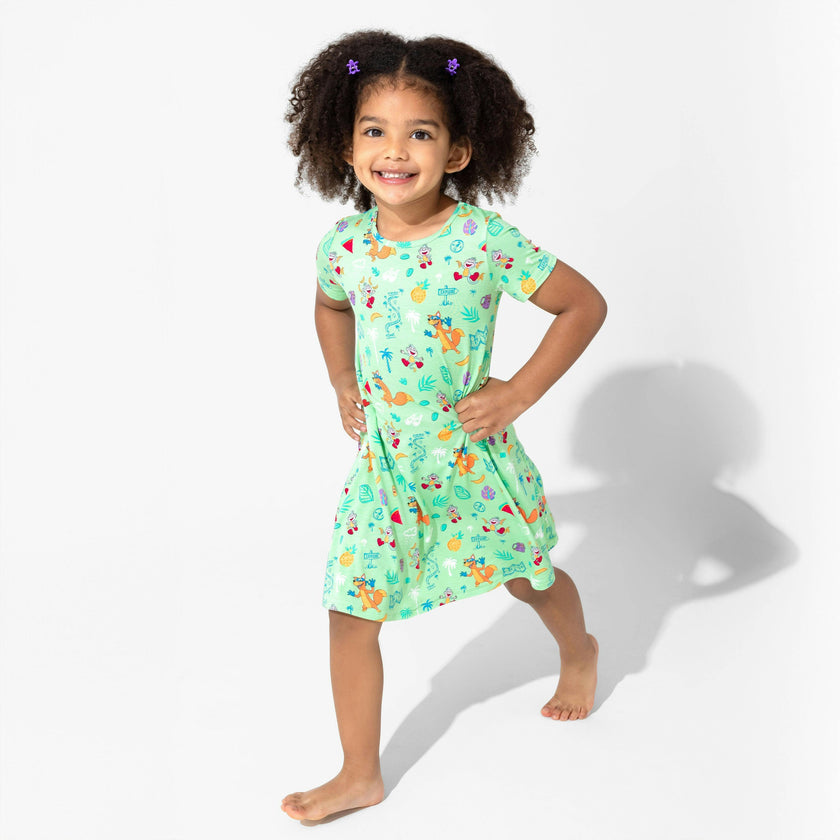 Dora: Boots' Jungle Adventure Bamboo Girls' Short Sleeve Dress