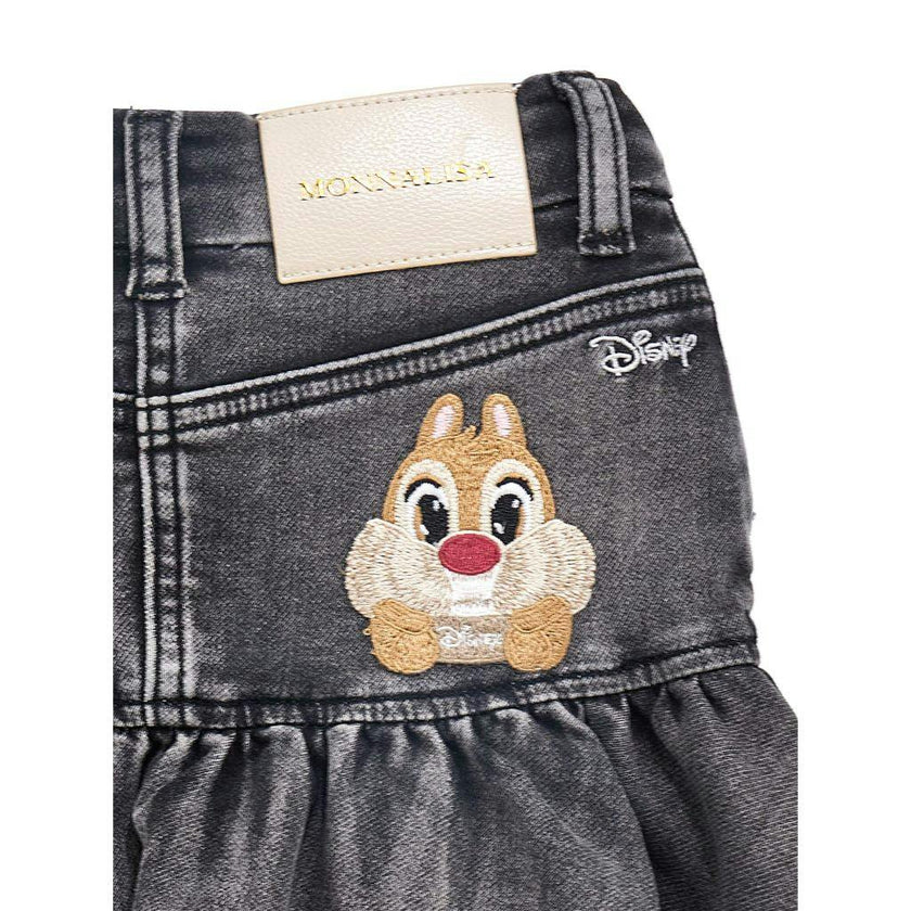 Black Disney Denim Skirt