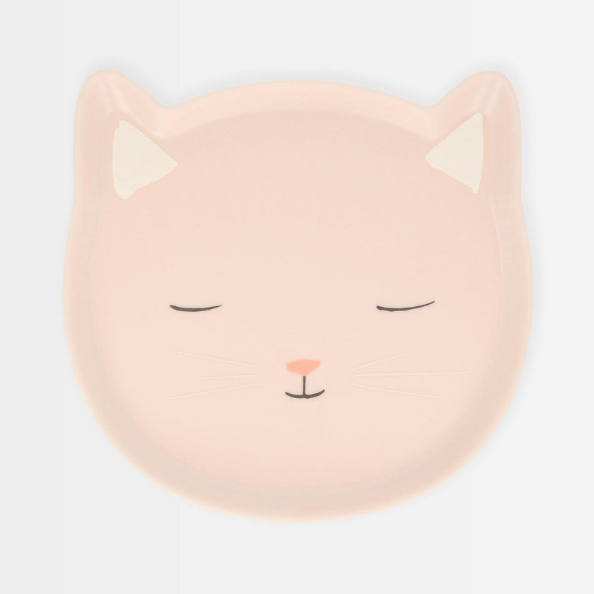 Reusable Pink Cat Plate
