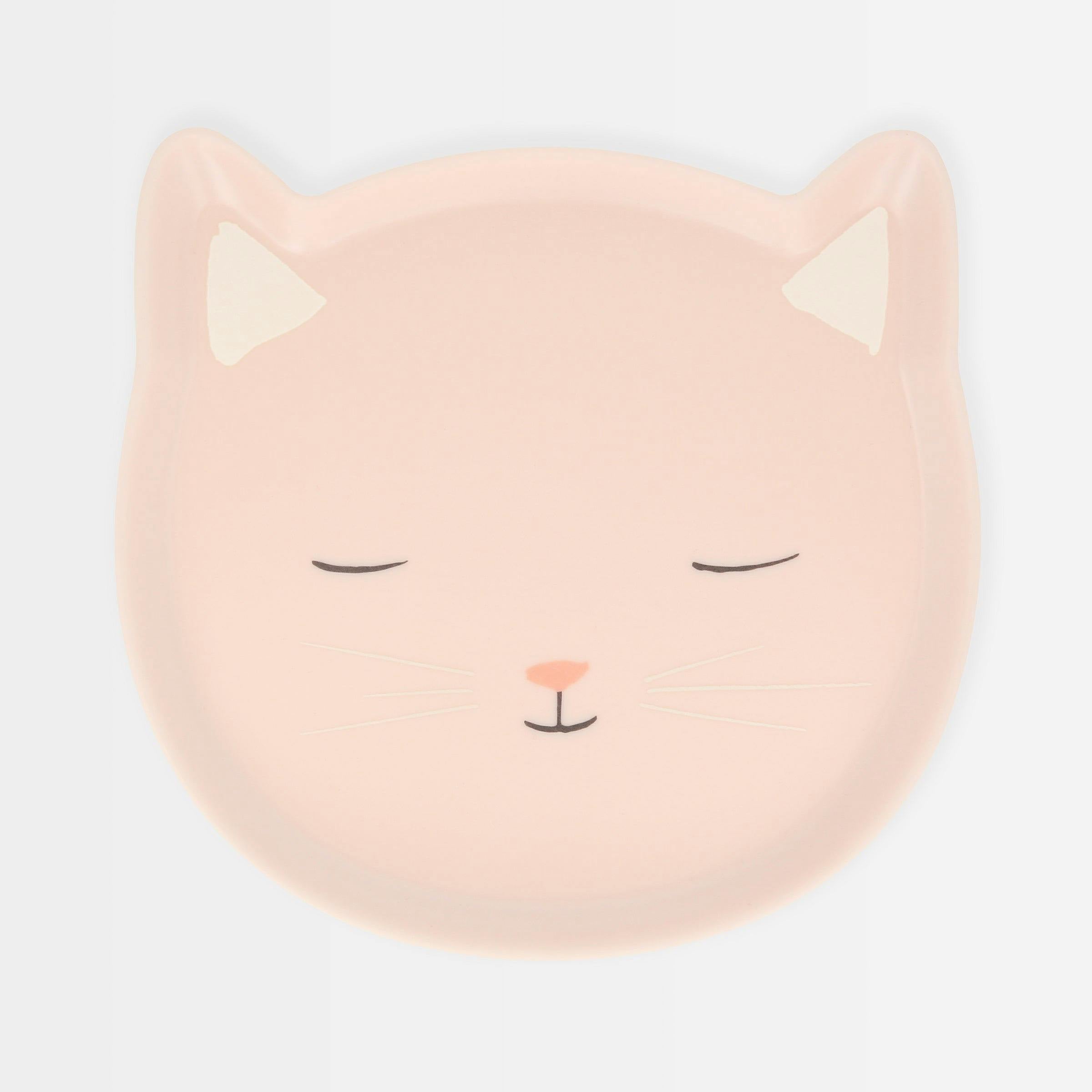 Reusable Pink Cat Plate