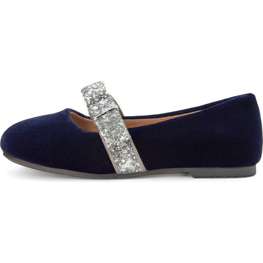 Mia 2.0 Velvet Sparkling Bow Strap Mary Jane Shoes