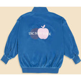 Velour Track Jacket in Blue Note