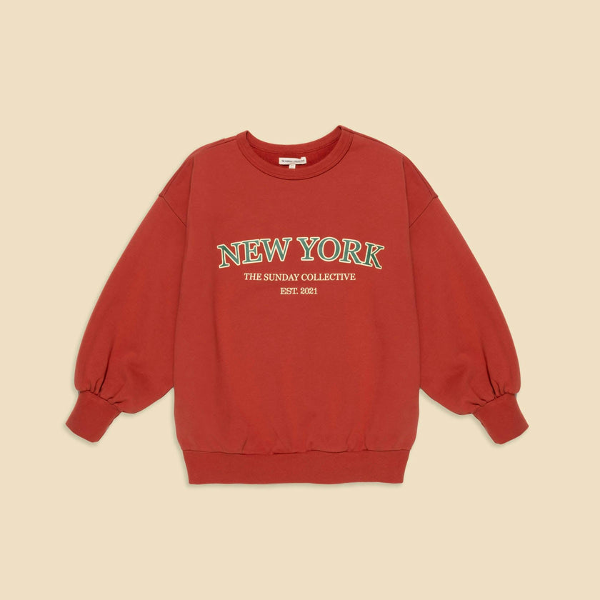 Organic Weekend Sweatshirt in Rhythm Red