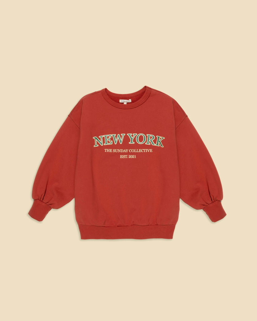 Organic Weekend Sweatshirt in Rhythm Red