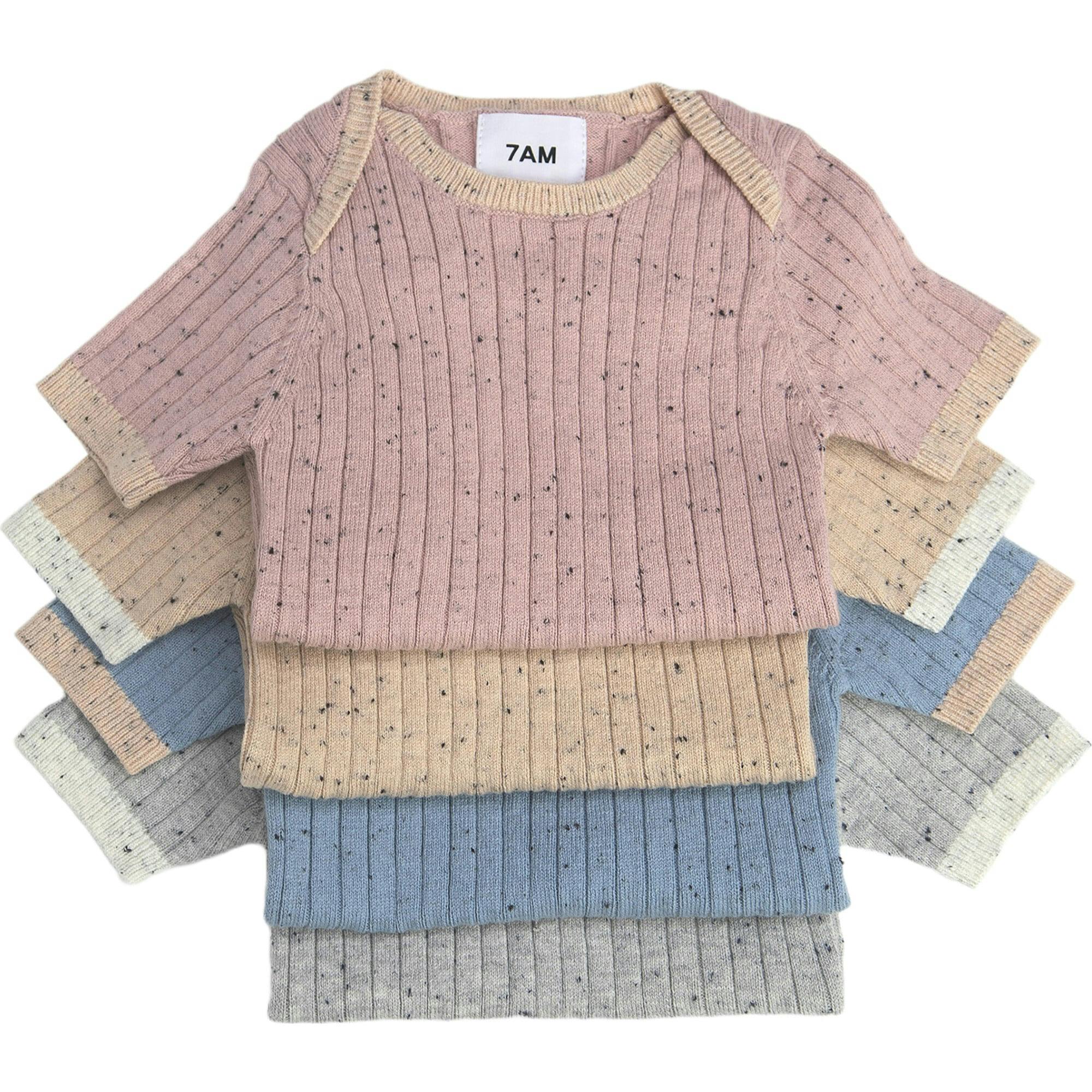 Ribbed Knit Short Sleeve Retro Bodysuit