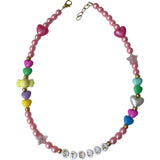 Pink Puffy Pearl Necklace