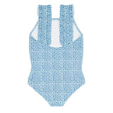girls azul tile ruffle strap one piece