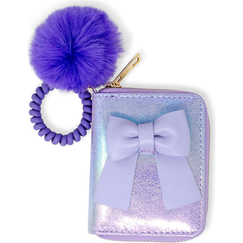 Shiny Jumbo Bow Spiral Strap Wallet