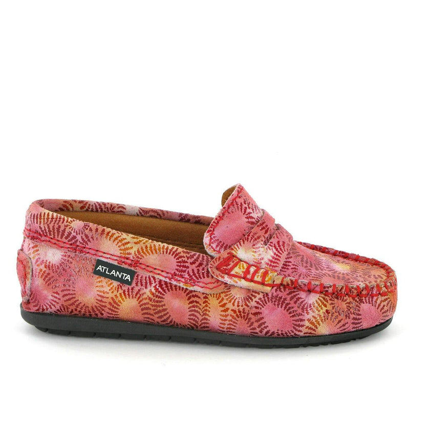 Penny 032 Walker Moccasins, Pink Printed Leather