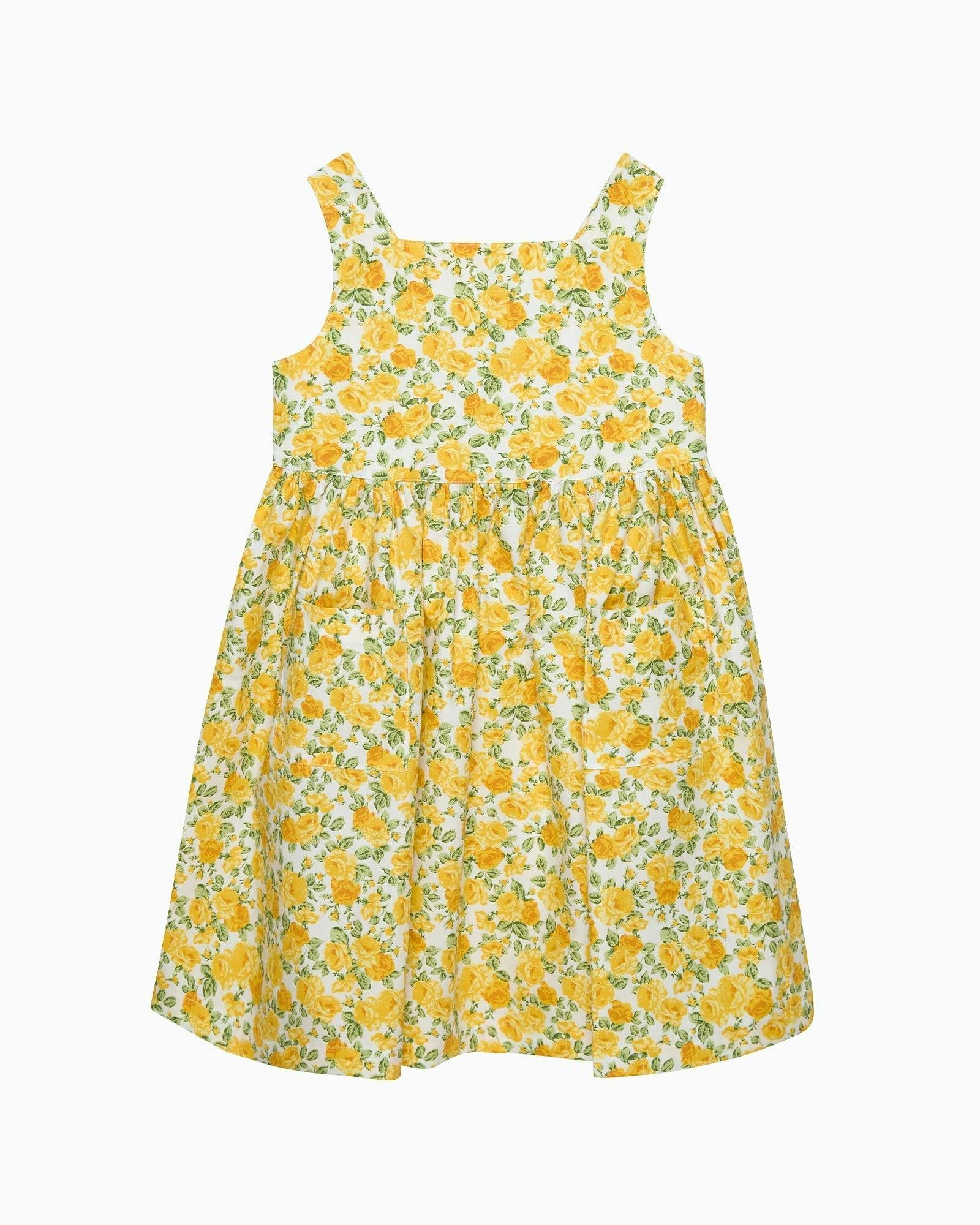 Adelina Summer Dress in Yellow Petite Rose