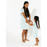 Slumber Stripes Bamboo Girls' Short Sleeve Dress