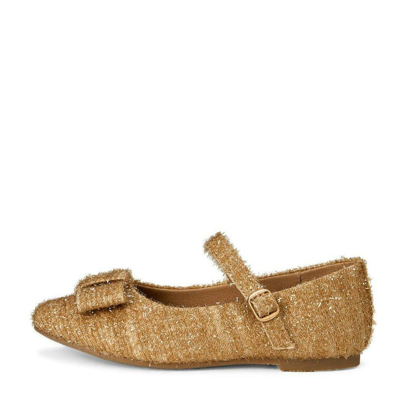 Ellen Lurex Bow Detail Buckle Strap Mary Jane Shoes