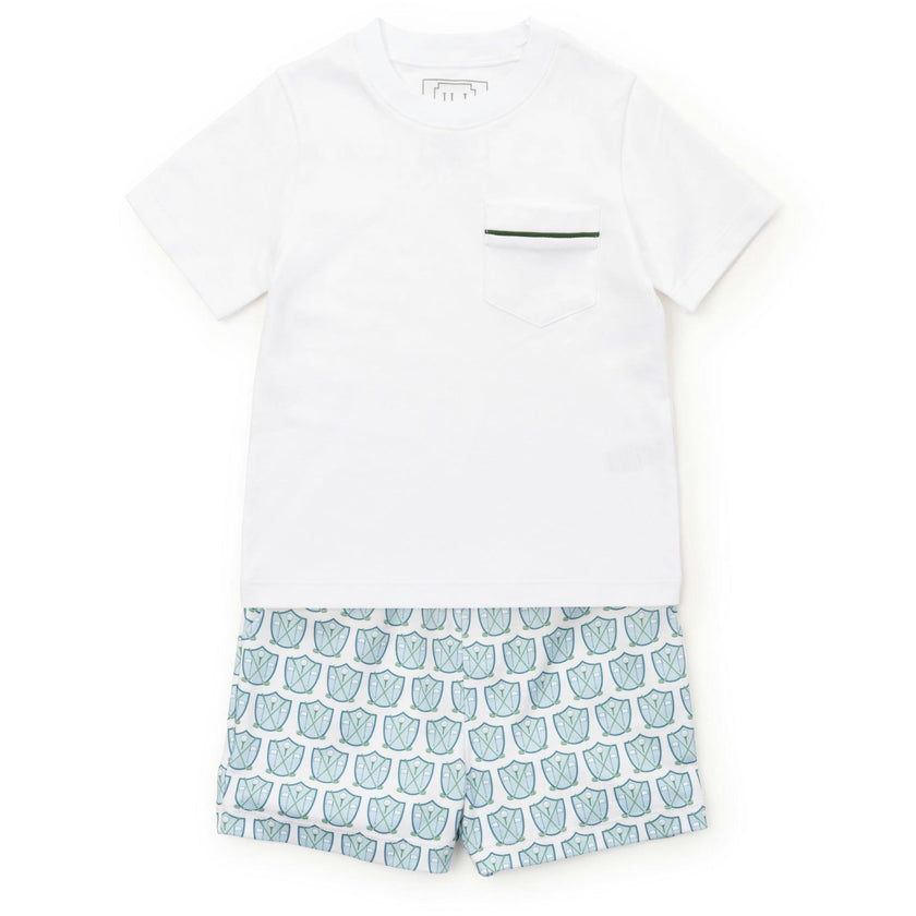 Walker Boys' Short Set - Golf Crest Blue