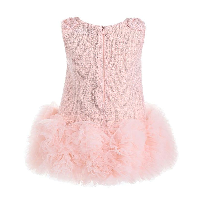 Light Pink Kanya Ruffled Tulle Dress