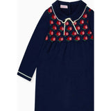 Navy Pomegranate Merino Girl Knitted Dress