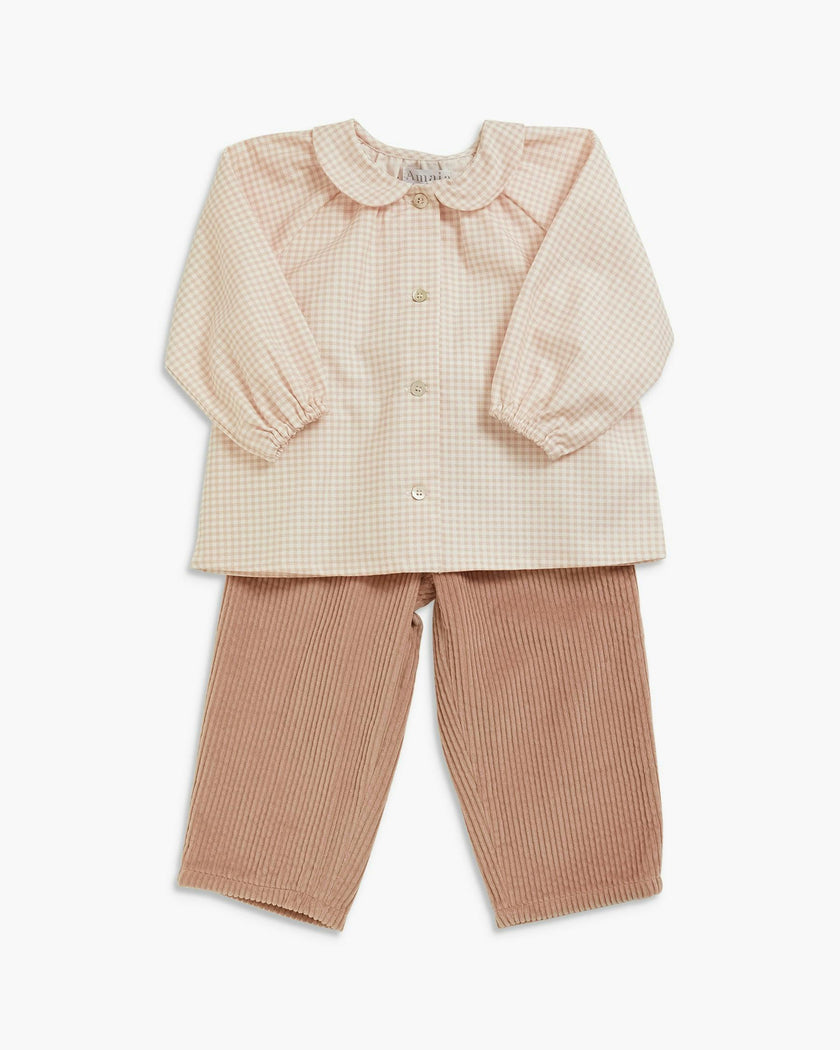 Colinette Blouse Pink Vichy Twill