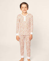 Kid's Pima Snug Fit Pajama Set in Pumpkin Patch