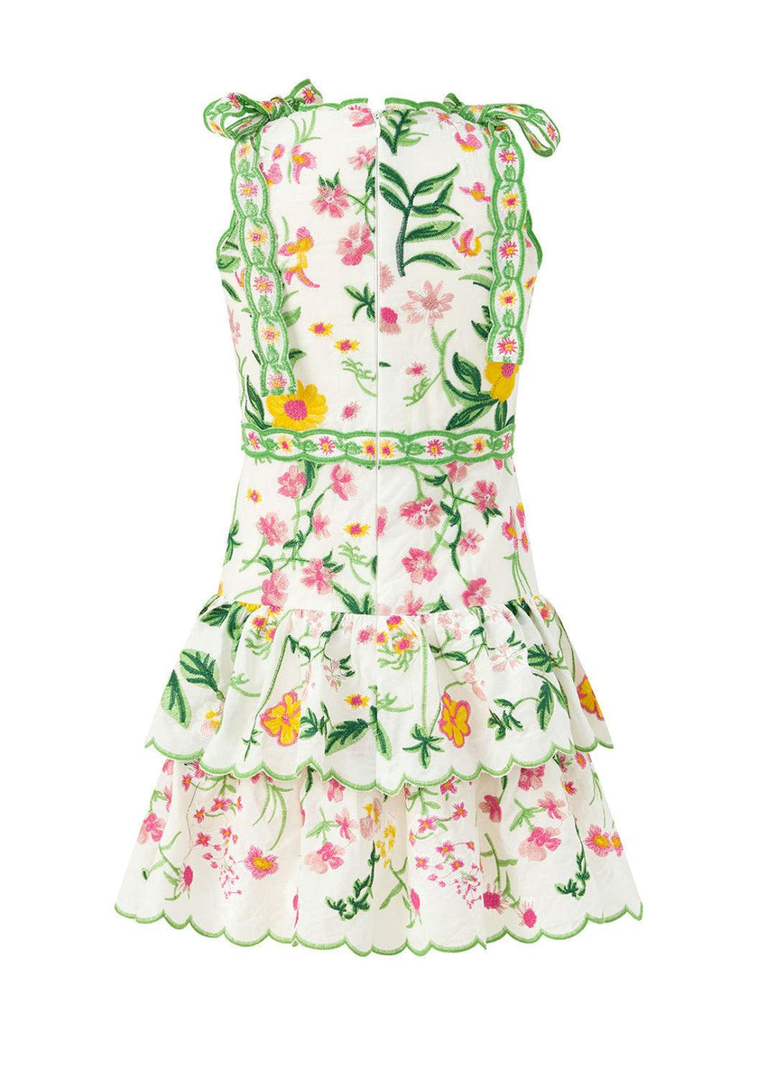 Kaylee Cotton Embroidered Mini Dress