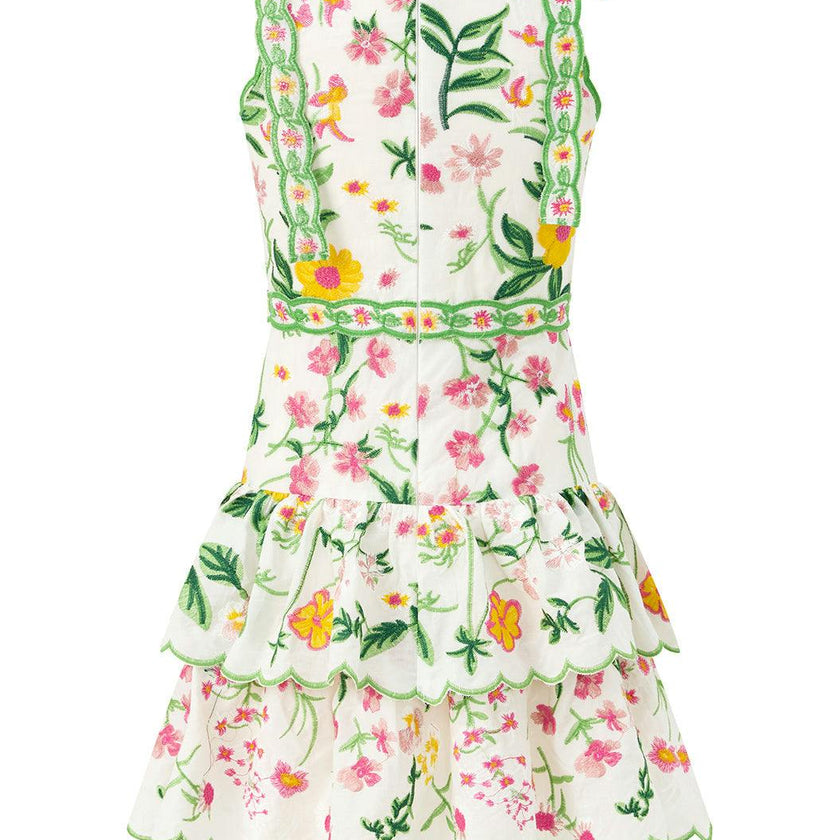 Kaylee Cotton Embroidered Mini Dress