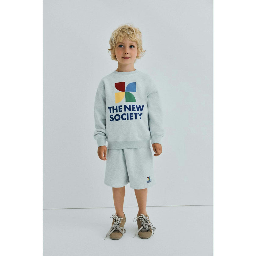 TNS Logo Sweatshirt Light Grey Melange