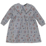 Key Print French Fleece Dress