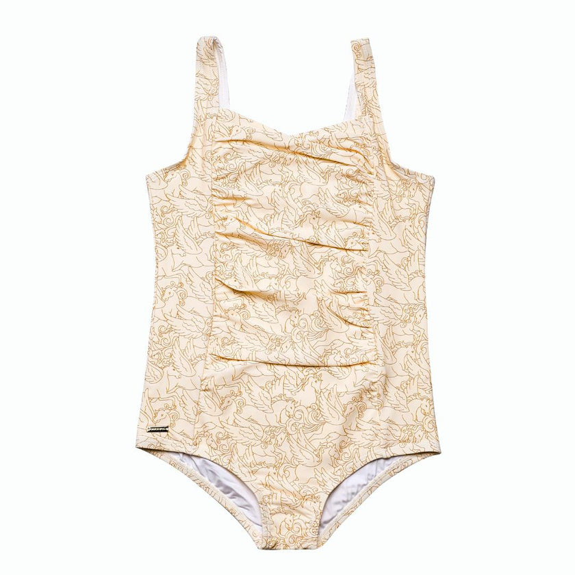 Vintage Girls 1 Piece Swimsuit | UPF + Recycled - Pegasus