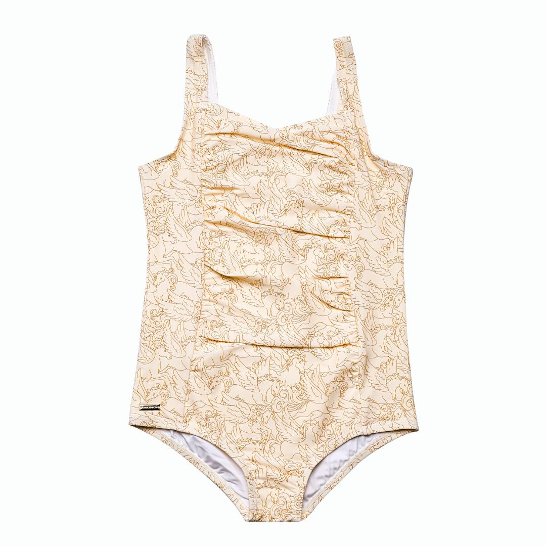 Vintage Girls 1 Piece Swimsuit | UPF + Recycled - Pegasus