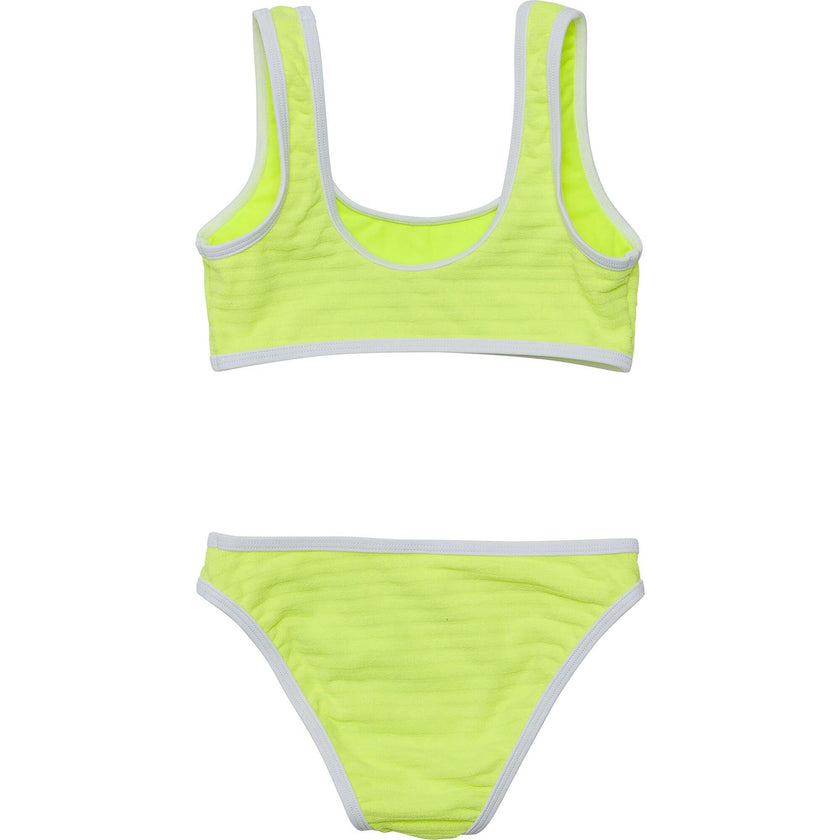 UPF50+ Contrast Piped Sleeveless Crop Bikini