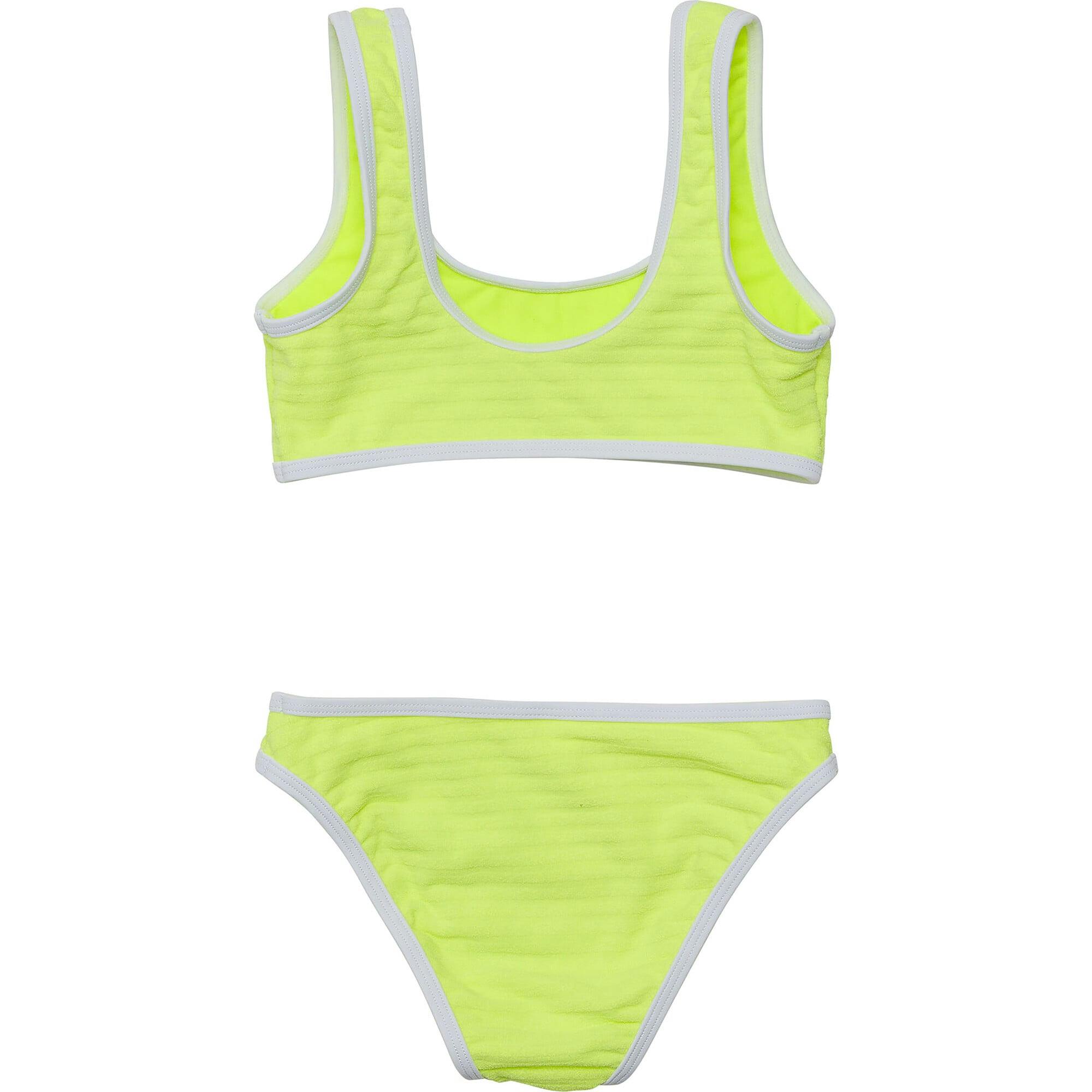 UPF50+ Contrast Piped Sleeveless Crop Bikini
