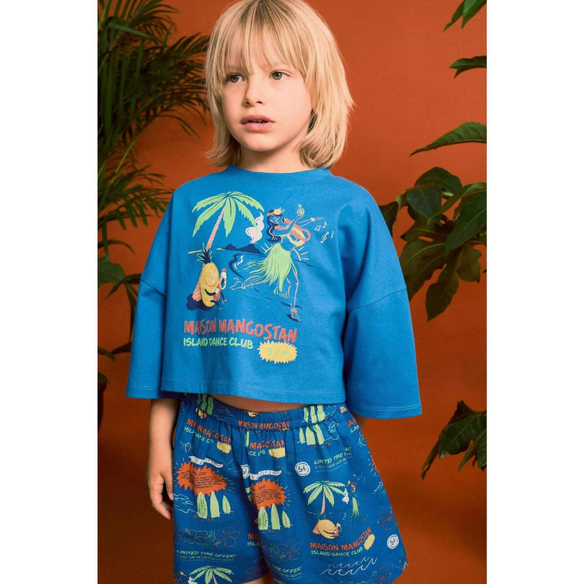 HULA CROP TOP BLUE