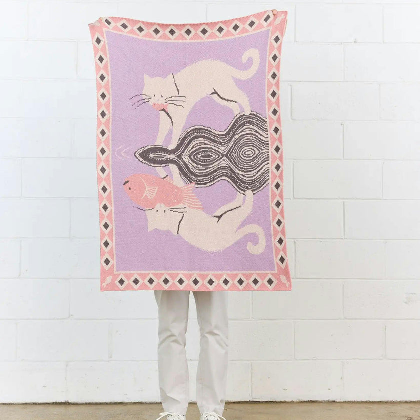 Catch of the Day Knit Mini Blanket