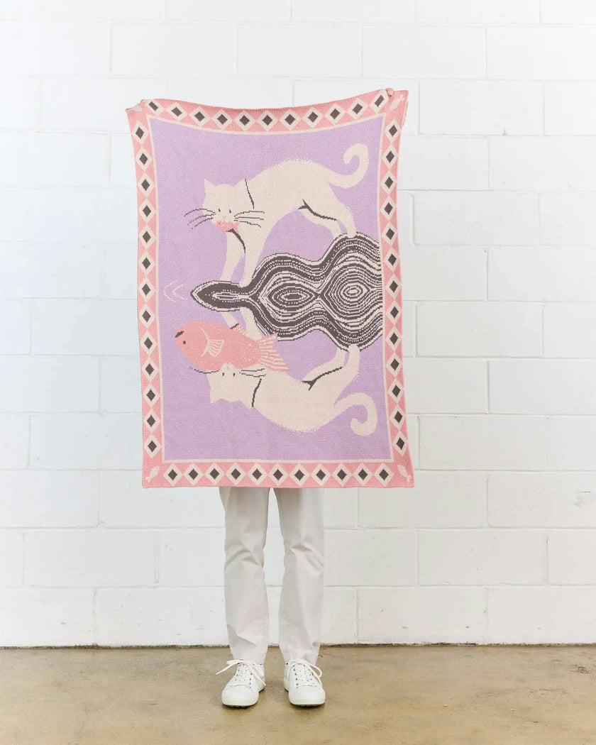 Catch of the Day Knit Mini Blanket