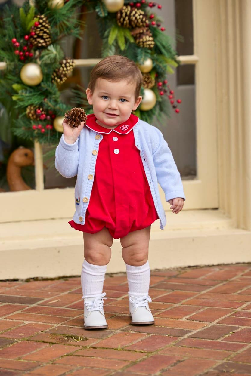 Crochet Cardigan - Holiday Train
