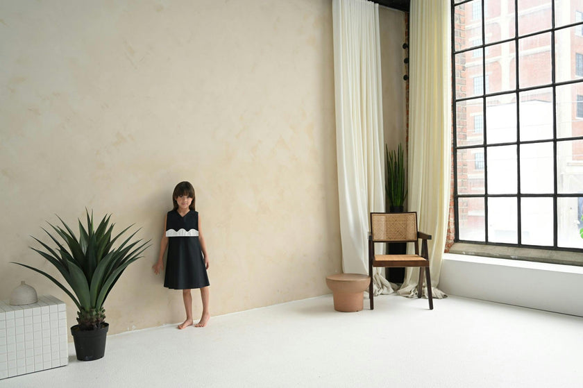 Lucy dress (black/off-white)