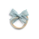 Halo Luxe Mae Lattice Lace Baby Headband - Powder Blue