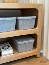 The Sculpted Bin - Wide with Lid