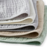 RILEY 5-Pack Crinkle Muslin Burp Cloths