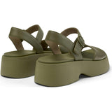 Oruga Calfskin Leather Flexible Sandals, Green