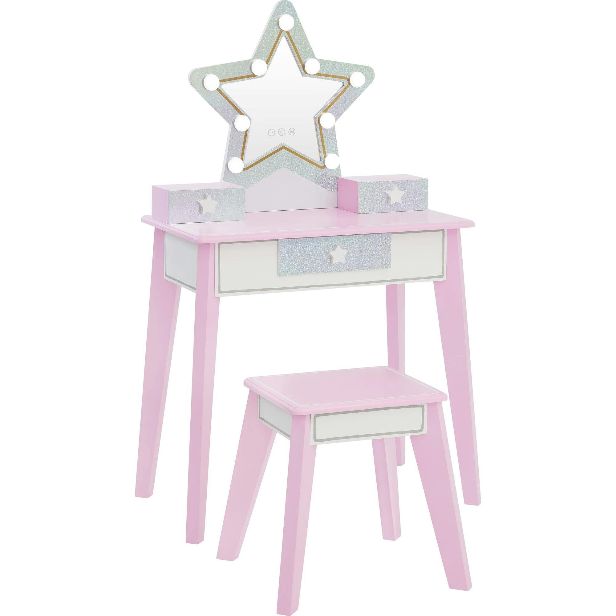 Little Princess Star Vanity with LED Illuminated Mirror