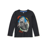 Roaring Beats Lion Graphic Tee, Jet Black