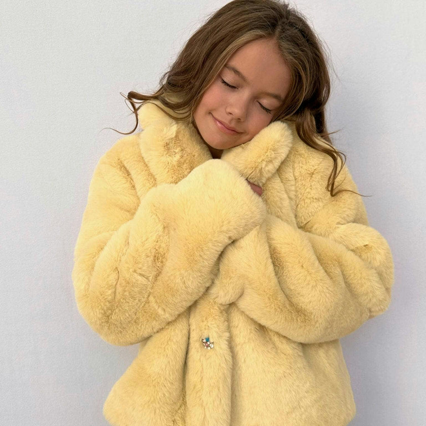 Little Miss Sunshine Faux Fur Jacket