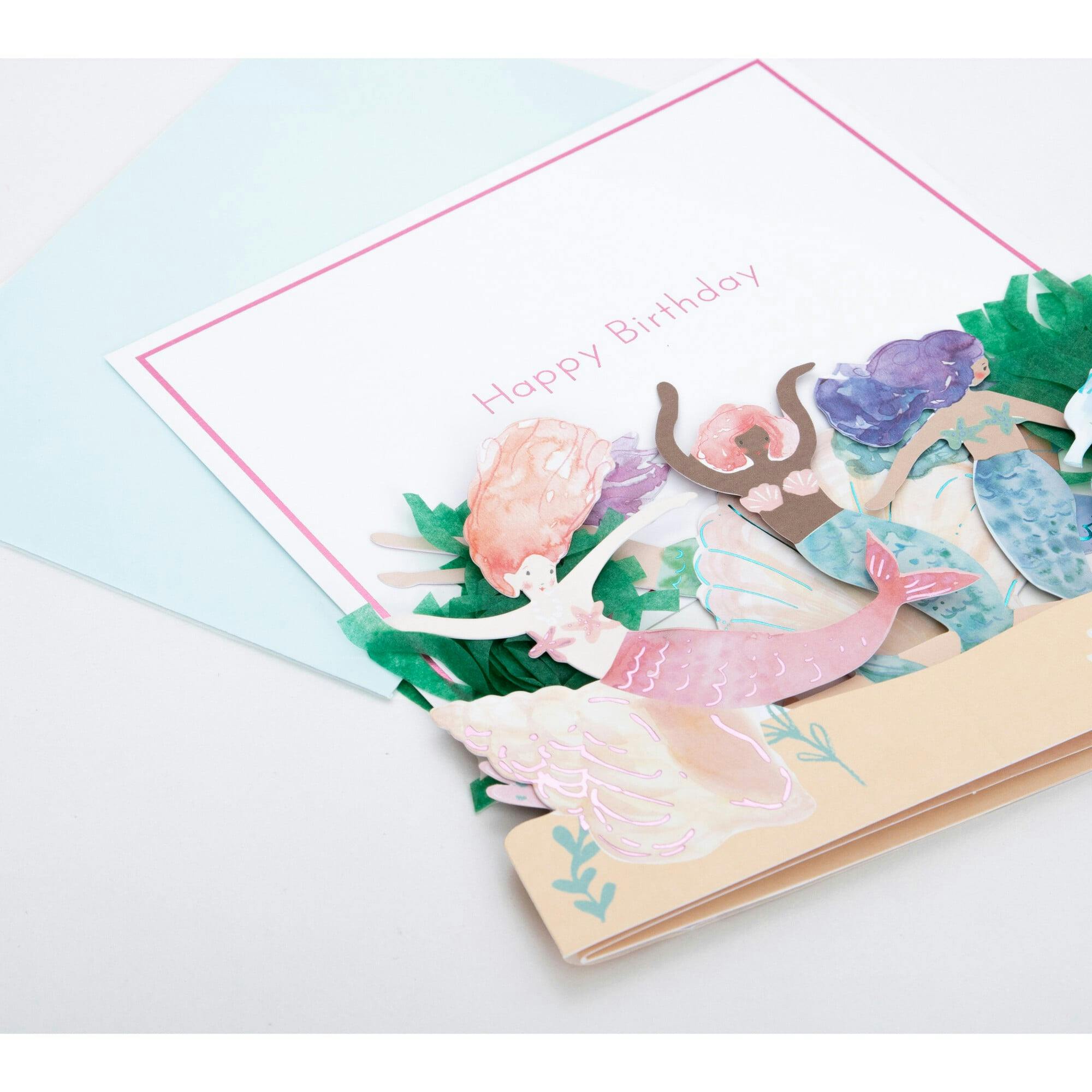 Mermaid Concertina Card