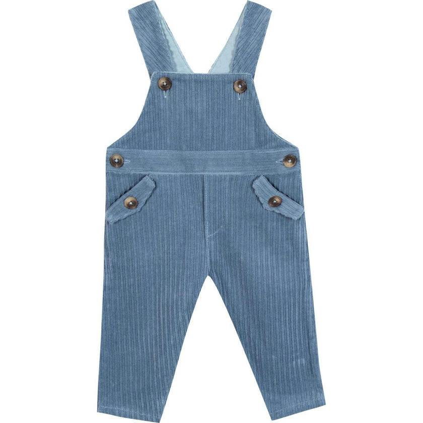 TARTINE ET CHOCOLAT COTTON BABY SALOPETTE - GRAY BLUE
